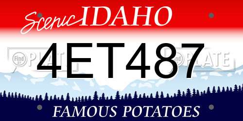 4ET487 Idaho License Plate