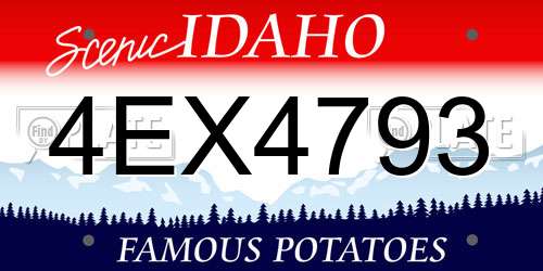 4EX4793 Idaho License Plate