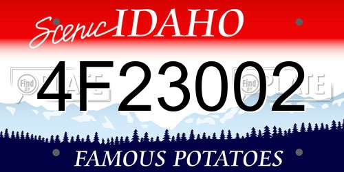 4F23002 Idaho License Plate