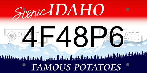 4F48P6 Idaho License Plate