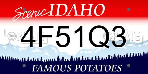 4F51Q3 Idaho License Plate