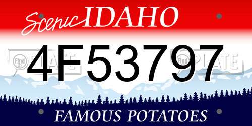 4F53797 Idaho License Plate