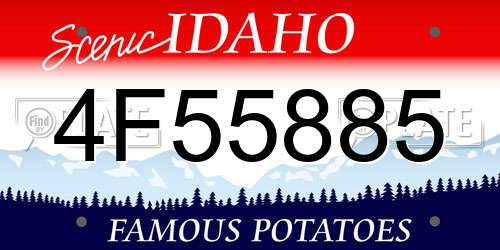 4F55885 Idaho License Plate