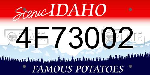 4F73002 Idaho License Plate