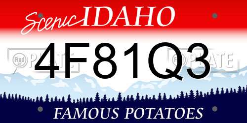4F81Q3 Idaho License Plate