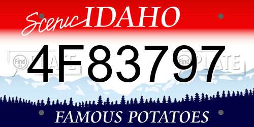 4F83797 Idaho License Plate
