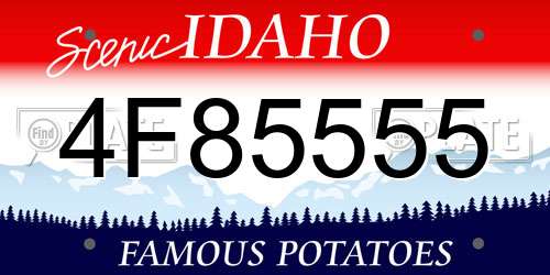 4F85555 Idaho License Plate