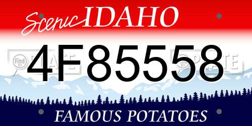 4F85558 Idaho License Plate