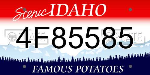 4F85585 Idaho License Plate
