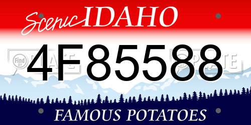 4F85588 Idaho License Plate
