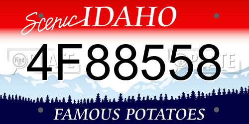 4F88558 Idaho License Plate