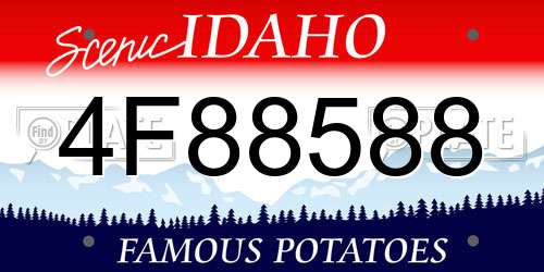 4F88588 Idaho License Plate