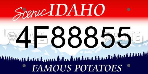 4F88855 Idaho License Plate