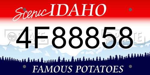 4F88858 Idaho License Plate