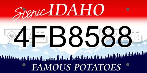 4FB8588 Idaho License Plate