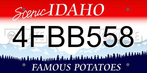 4FBB558 Idaho License Plate