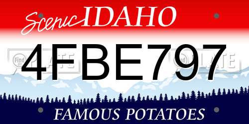 4FBE797 Idaho License Plate