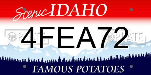 4FEA72 Idaho License Plate