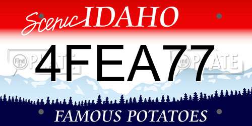 4FEA77 Idaho License Plate
