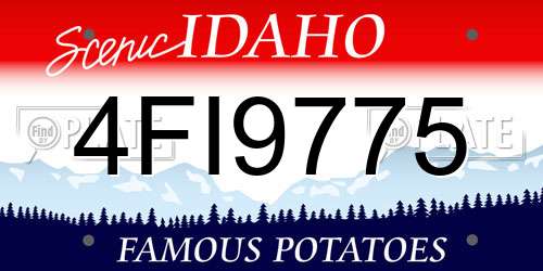 4FI9775 Idaho License Plate