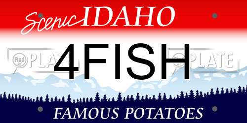 4FISH Idaho License Plate