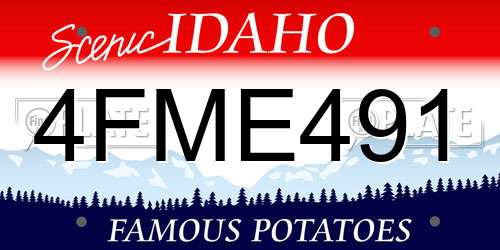 4FME491 Idaho License Plate