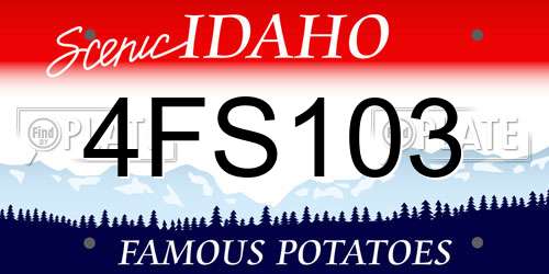 4FS103 Idaho License Plate