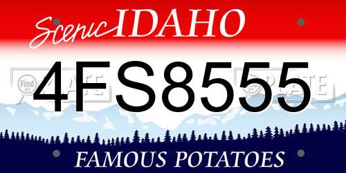 4FS8555 Idaho License Plate