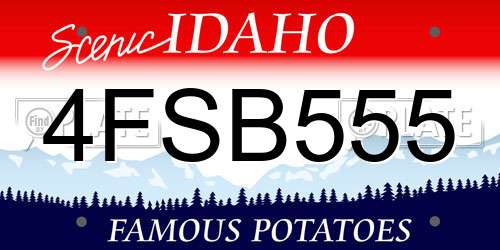 4FSB555 Idaho License Plate