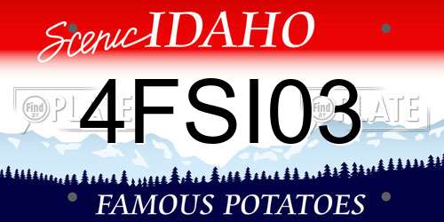 4FSI03 Idaho License Plate