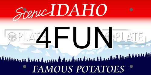 4FUN Idaho License Plate