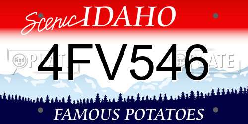 4FV546 Idaho License Plate