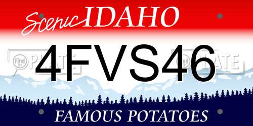 4FVS46 Idaho License Plate