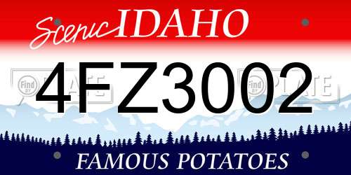 4FZ3002 Idaho License Plate