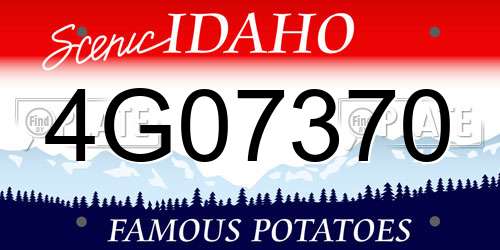 4G07370 Idaho License Plate