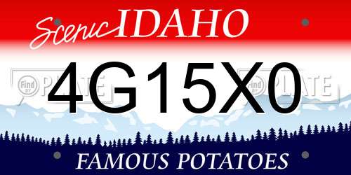 4G15X0 Idaho License Plate