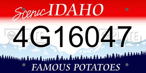 4G16047 Idaho License Plate