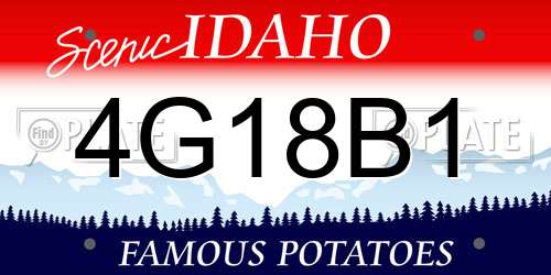 4G18B1 Idaho License Plate