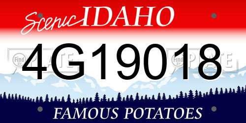 4G19018 Idaho License Plate