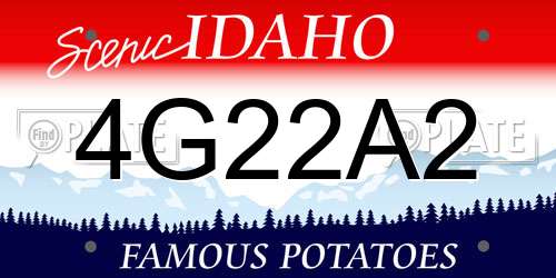 4G22A2 Idaho License Plate