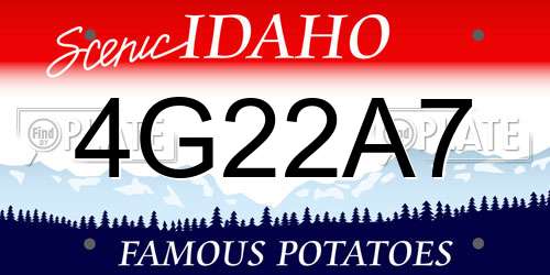 4G22A7 Idaho License Plate