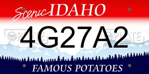 4G27A2 Idaho License Plate