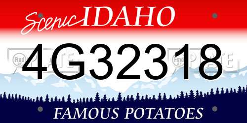 4G32318 Idaho License Plate