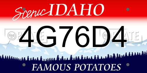 4G76D4 Idaho License Plate