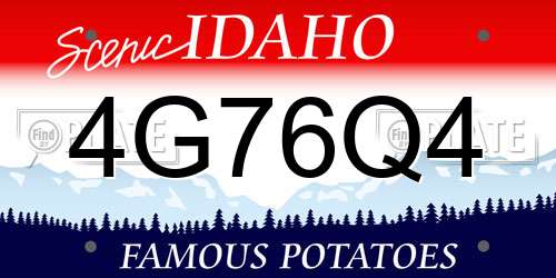 4G76Q4 Idaho License Plate