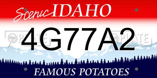 4G77A2 Idaho License Plate