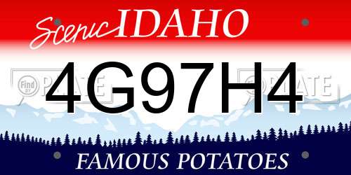 4G97H4 Idaho License Plate