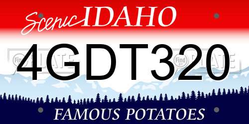 4GDT320 Idaho License Plate
