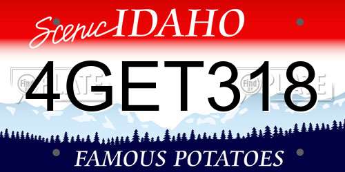 4GET318 Idaho License Plate