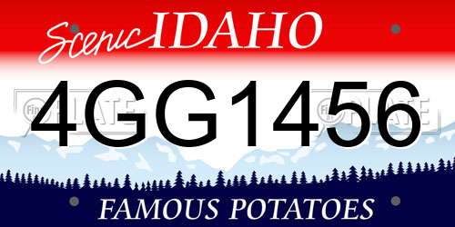 4GG1456 Idaho License Plate